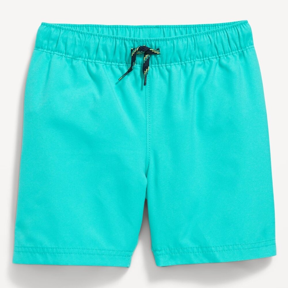 Old Navy - Solid Swim Trunks for Toddler & Baby - Cool Neon Blue
